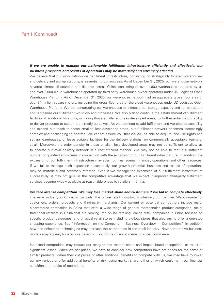 JD's fulfilment infrastructure and operating model