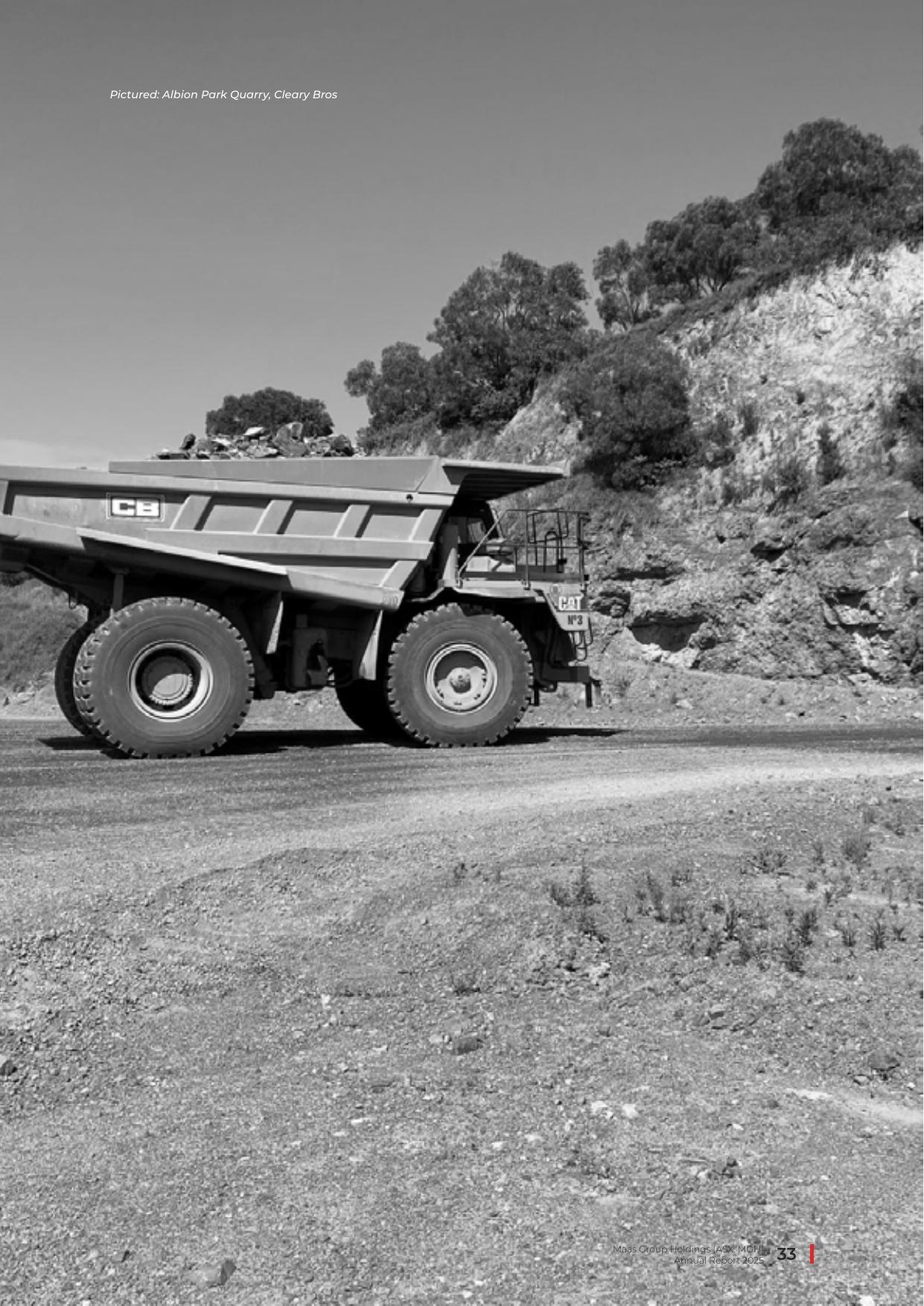 Civil and equipment operations. Official FY2025 annual-report image.