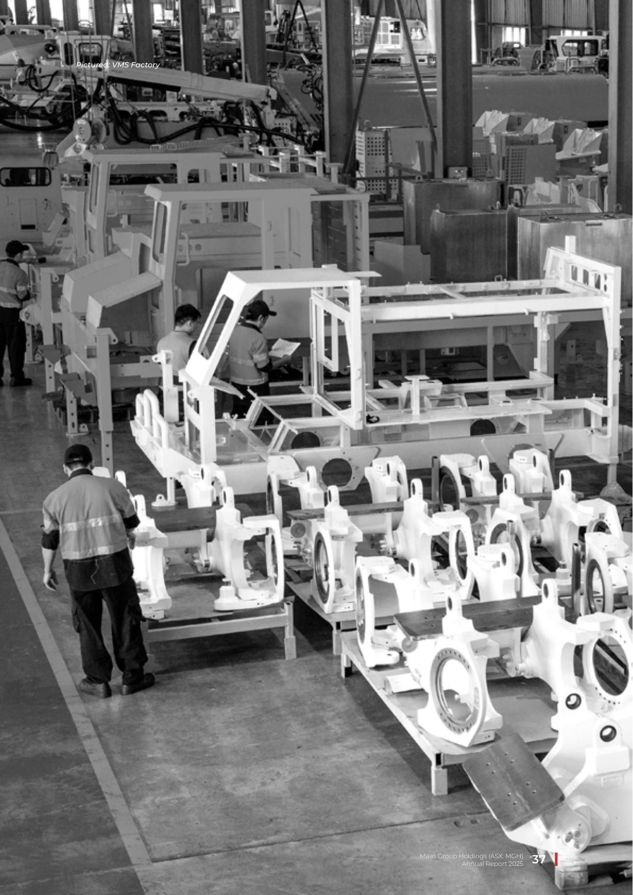 Manufacturing and equipment operations. Official FY2025 annual-report image.