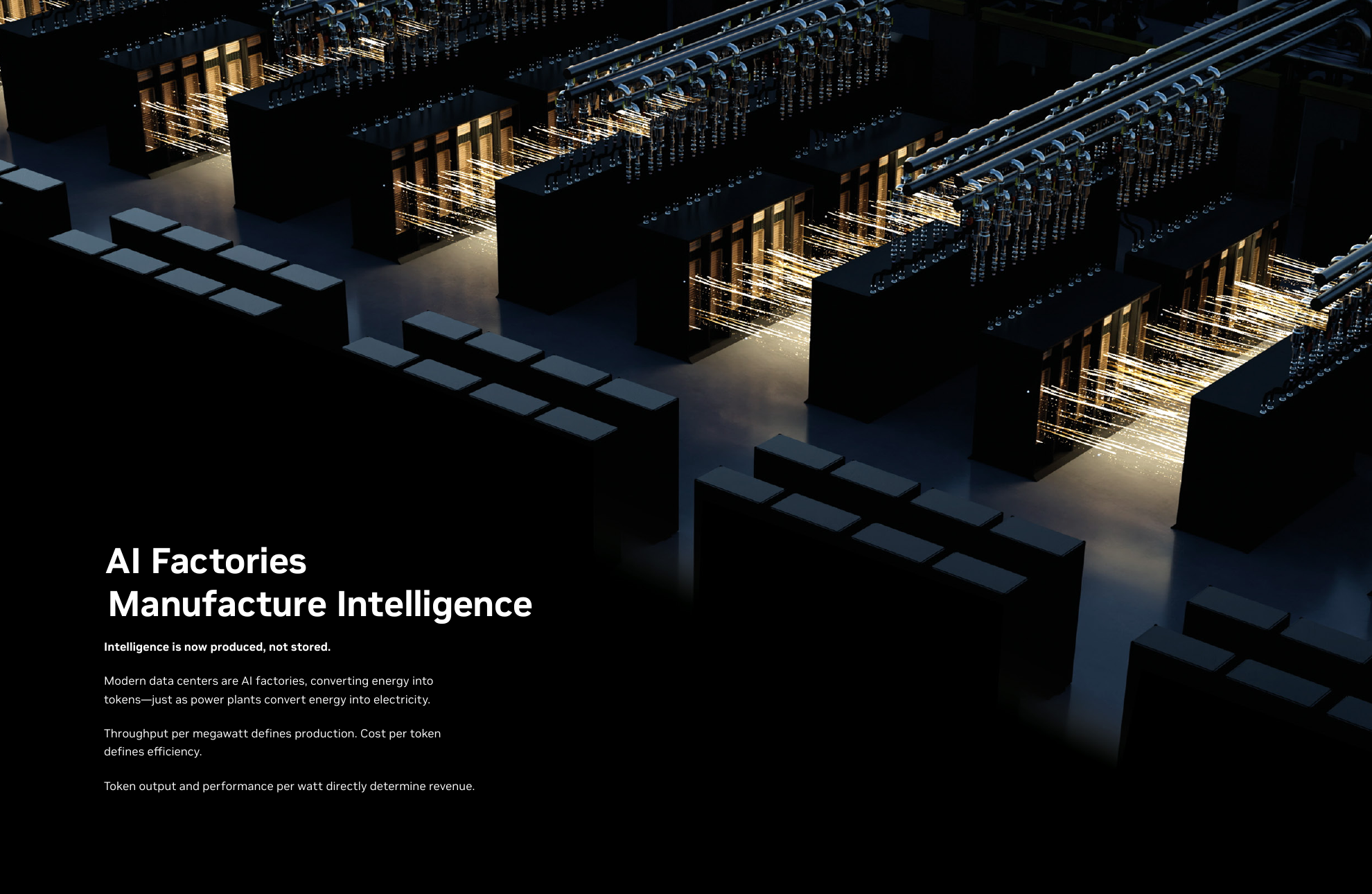AI factories convert electrical and capital inputs into token throughput.