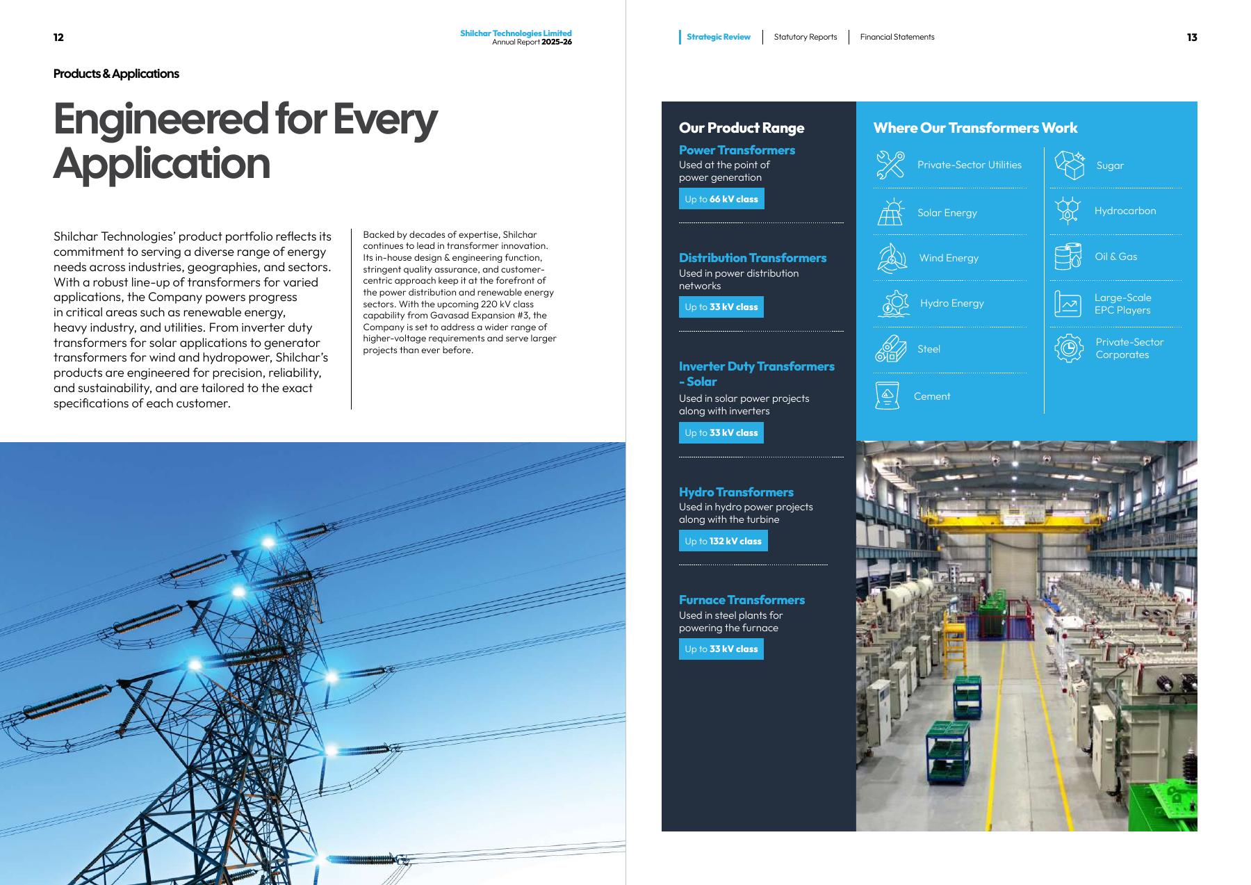 Transformer applications and engineering capabilities